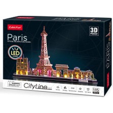 Die Grup Cubicfun Paris 3D Puzzle 115 Parça (Led Işıklı)