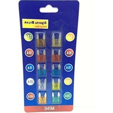 Die Grup 10 Adet Mini Araç Bıçak Sigorta Seti, 10'lu Universal Tip