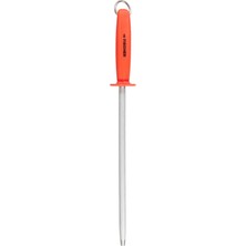 Die Grup Fischer Masat Çelik Yuvarlak 30 Cm, Kırmızı Plastik Saplı
