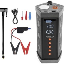 Die Grup Pikas Joyplus Araç Akü Takviye Cihazı 16000 Mah | 8 Bar 116 Psı Hava Kompresörü | Jump Starter | Taşınabilir Powerbank | LED El Feneri | Oto Lastik Şişirme Kompresörü