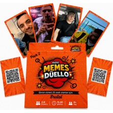 Die Grup Mini Memes Düello Brutal – 45 Adet Meme Kartı | Qr Kod Destekli Eğlence Oyunu | 2-8 Oyuncu | Memes Bilmece