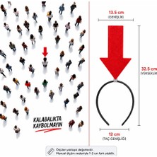 Ett Kırmızı Renk Buradayım Ok Tacı Kaybolmam Işaret Tacı Keçe