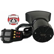 Die Grup Nkt Group (7693) 7 Sesli Mikrofonlu Megafon Siren 100 Watt Yüksek Sesli 12 Volt Dat Dat ile Uyumlu