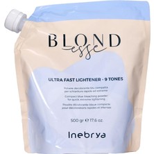 Die Grup Inebrya Blondesse Ultra Fast Lightener 9 Ton 500 G Toz, Parfüm Içermez, Kokusuz, Tüm Saç Tipleri Için