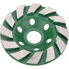 Die Grup Elmas Beton Taşlama Kupası, 115 mm Çapında, Gri Metal, Elektrikli Alet Uyumlu, 12000 Rpm Maksimum Hız, Çift Sıralı Elmas Segment, Standart Stil, Profesyonel Beton Yüzey Işleme Için
