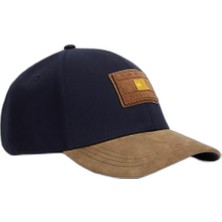 Die Grup Erkek Dokuma Kumaş Logo Kabartmalı Pamuklu Lacivert Şapka AM0AM14312-DW6
