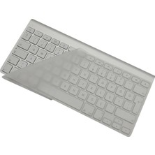 Die Grup Mcstorey Apple Magic Keyboard A1314 A1243 Türkçe Q Uyumlu Klavye Koruyucu – Uk Ingilizce Iso Ters L Enter Silikon Kaplama Ultra Ince Kaymaz Toz ve Sıvı Koruma Keyboard Cover Şeffaf