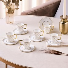 Die Grup Aryıldız Perla 12 Parça 6 Kişilik Kahve Fincan Takımı 90 ml
