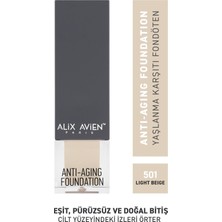 Die Grup Alıx Avıen Yaşlanma Karşıtı Vitamin Içeren Nemlendirici SPF15 Fondöten - Anti Aging Foundation 501 Light Beige