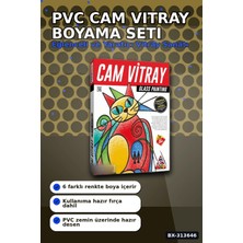 Sepetopia Pvc Baski Desenli Cam Vitray Boyama Seti - 1 Adet Cocuk El Beceri Sanat Hediyesi BX-313646