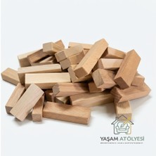 Jenga Denge Oyunu Ahşap PARÇALARI-100 Adet