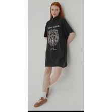 Myes Butik Elbise Tshirt Uzun Comfort Kalıp