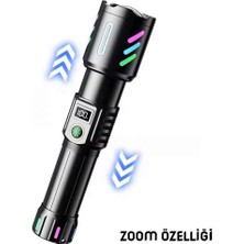 Katjmer Wıson WS-9944 2500 Lümen Uzun Menzilli Siyah El Feneri Zoomlu ve Hızlı Şarj Özellikleriyle