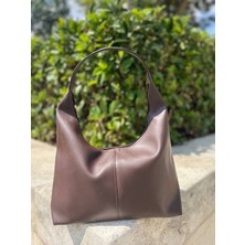 SS Trend Store Kadın Büyük Boy Omuz Çantası Fermuarlı Geniş Iç Hacimli Hobo Bag Günlük Shopper Çanta