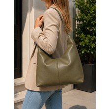 SS Trend Store Kadın Büyük Boy Omuz Çantası Fermuarlı Geniş Iç Hacimli Hobo Bag Günlük Shopper Çanta