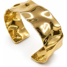 Velund Dalgalı Gold Kelepçe Bileklik