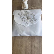 Ceki Home Fransız Güpürlü Zarf Bohça Nişan Söz Saten Bohça Lüks 3 Boyutlu Çeyizlik Bohça 50X50 cm 1 Adet