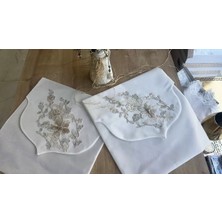 Ceki Home Fransız Güpürlü Zarf Bohça Nişan Söz Saten Bohça Lüks 3 Boyutlu Çeyizlik Bohça 50X50 cm 1 Adet