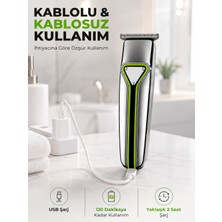 Teknoparkx T Bıçaklı Saç Sakal Kesme Makinesi Şarjlı Kablosuz Ense Favori Şekillendirme Tıraş Makinesi