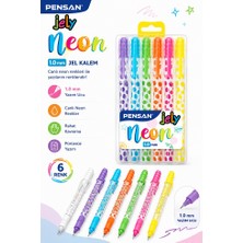 ArtMaster Neon Jely 6 Lı Jel Kalem 1 Paket Pensan 6 Renk 1.0 mm Neon Tükenmez Kalem Renkli Işaretleme Yazı Kalemi
