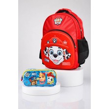 x Dekomus Lisanslı Paw Patrol Marshall 40 cm Büyük Boy Okul Çantası ve Kalem Çantası Seti