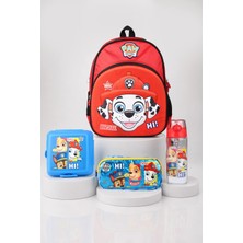 x Dekomus Lisanslı Paw Patrol Marshall 35 cm Küçük Boy Anaokul Çantası,kalem Çantası,beslenme Kabı,matara Seti