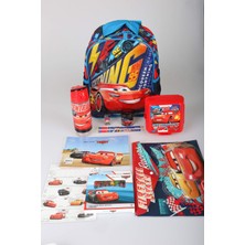 x Dekomus Lisanslı Cars Brick Champion's Colleciton Kırtasiye Seti 32 cm Tek Bölmeli Küçük Boy Anaokul Çantası,beslenme Kabı,matara Seti