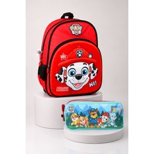 x Dekomus Lisanslı Paw Patrol Marshall 35 cm Küçük Boy Anaokul Çantası ve Kalem Çantası Seti