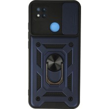 Marsilyan™- Xiaomi Redmi 9c Kılıf Pars Lens Yüzüklü Silikon - Lacivert