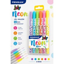 Artlantis Neon Jely 6 Lı Jel Kalem 1 Paket Pensan 6 Renk 1.0 mm Neon Tükenmez Kalem Renkli Işaretleme Yazı Kalemi