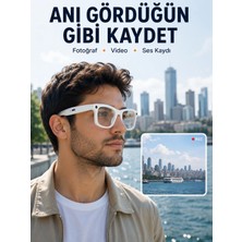 3 Lensli Kameralı Akıllı Gözlük Aı Sesli Asistan Çeviri Bluetooth Görüşme Müzik Fotoğraf