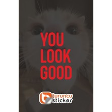 Turuncu Sticker YOU LOOK GOOD Sticker Etiket 10x15 cm Ayna - Cam– Araç – Motor – Laptop - Kask Etiket Sticker