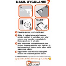 Turuncu Sticker Araç Ayna Çiçek Etiket (2 ADET) 2x2-1,5x1,5-1x1 cm – Araç – Motor – Laptop - Kask Etiket Sticker