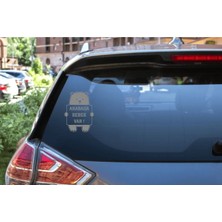 Turuncu Sticker Arabada Bebek Var Cam Sticker 11x15 Cm