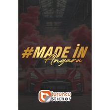 Turuncu Sticker MADEN IN Angara Etiket 20x5.8 cm – Araç – Motor – Laptop – Kask Etiket Sticker