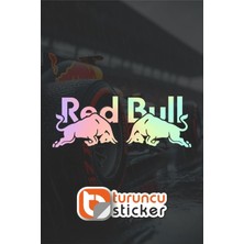 Turuncu Sticker Redbull Sticker Etiket 15x5.5 cm – Araç – Motor – Laptop - Kask Etiket Sticker