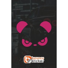 Turuncu Sticker Yan Ayna Panda Sticker - 15x11 cm - Sağ Sol Set - Araç Sticker - Ayna Sticker