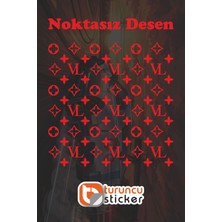 Turuncu Sticker VL Desen Kaplama Sticker Etiket 25x25 Cm - Araç -Motor - Laptop - Kask Etiket