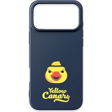 Lisanslı Fenerbahçe Iphone 17 Pro Yellow Canary Lacivert Silikon Telefon Kılıfı "Dekomus Cep Defteri Hediyeli"
