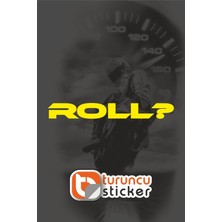 Turuncu Sticker ROLL ? Sticker Etiket 8x1 cm – Araç – Motor – Laptop - Kask Etiket Sticker