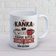 AJANS375 Kişiye Özel Iş Arkadaşı Tasarımlı Mesainin Tek Güzel Yanı Isimli Seramik Kupa