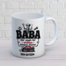 Ajans 313 AJANS330 Kişiye Özel Tamirci Baba Tasarımlı Isimli Seramik Kupa Bardak