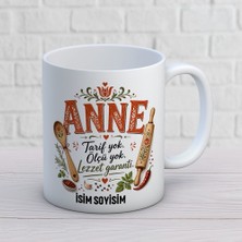 Ajans 313 AJANS334 Kişiye Özel Mutfak Ustası Anne Tasarımlı Isimli Seramik Kupa Bardak
