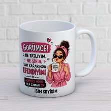 AJANS432 Kişiye Özel Görümce Tasarımlı Görümce Ne Tatlıyım Isimli Seramik Kupa