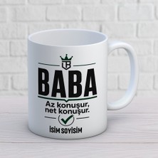 Ajans 313 AJANS339 Kişiye Özel Net Konuşan Baba Tasarımlı Isimli Seramik Kupa Bardak