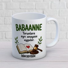 Ajans 313 AJANS356 Kişiye Özel Babaanne Tasarımlı Ayrı Anayasa Yazılı Isimli Seramik Kupa Bardak