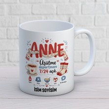 Ajans 313 AJANS332 Kişiye Özel Anne Tasarımlı Üşütme Departmanı Yazılı Isimli Seramik Kupa Bardak