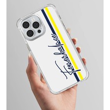 Lisanslı Fenerbahçe Iphone 15 Pro El Yazılı Sarı Lacivert Şeffaf Telefon Kılıfı "Dekomus Cep Defteri Hediyeli"