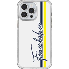 Lisanslı Fenerbahçe Iphone 15 Pro Max El Yazılı Sarı Lacivert Şeffaf Telefon Kılıfı "Dekomus Cep Defteri Hediyeli"