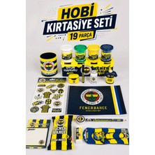 Lisanslı Fenerbahçe 19 Parça Premıum Hobi Kırtasiye Seti Boyama Kitabı,Sticker